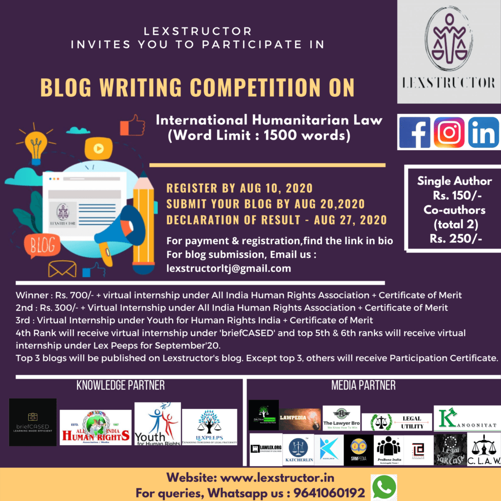 Blog Writing Competition on International Humanitarian Law by ...